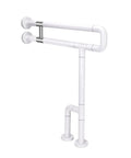 28 Inch Stainless Steel Toilet Grab Bar With Anti Slip Nylon Coating Handrail For Elderly Bathroom Safety And Handicap Shower Bath Rail White