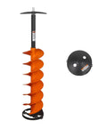 Cordless Beast Ice Drill Auger 6 Inch Kit With Centering Point Blade and Top Plate for Ice Fishing, 39 Inch Nylon Shaft