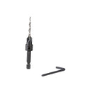 Heavy Duty Countersink Drill Bit With 9/64 Inch Tip For Number 6 Wood Screws, includes hex shank and wrench.