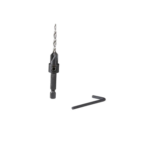 Heavy Duty Countersink Drill Bit With 9/64 Inch Tip For Number 6 Wood Screws, includes hex shank and wrench.