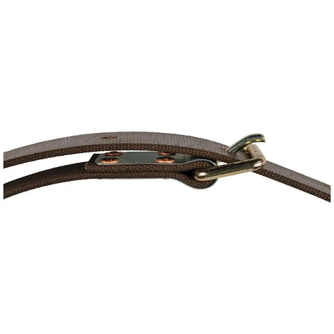 Close-up of Beefy Heavy Duty Positioning Strap 4 Ft 1 In To 5 Ft 8 In Long With 6-1/2 In Snap Hook And 5000 Lb Load Rating, showing hook detail.
