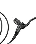 Shimano MT200 hydraulic disc brake lever with hose, black, close-up view
