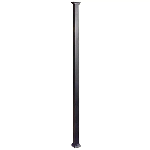 Single baluster from Baluster Set Of Ten Three Quarter Inch Square Balusters 32 Inch Long Powder Coated Black Heavy Gauge Galvanized Steel