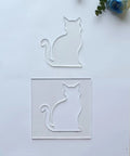 Clear Acrylic Cat Paw Router Template For Woodworking Solid 1/4 Inch Thick Jig For Resin Epoxy Inlay Crafts, two templates displayed.