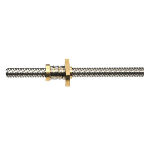 Side view of 365mm T8 TR8x8 Z Axis Lead Screw With Anti Backlash Spring Loaded Brass Nut Upgrade Kit, 8mm Lead For Ender 3 V2 Neo Pro And Voxelab