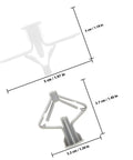 Detailed view of 400 Piece Drywall Anchors Kit Self Drilling Butterfly Shaped Wall Anchors with dimensions