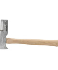 No Sweat One Hand Nail Setup Game Changing Magnetic Face Roofing Hatchet With Solid Forged Steel Head And Handy Utility Blade, side view