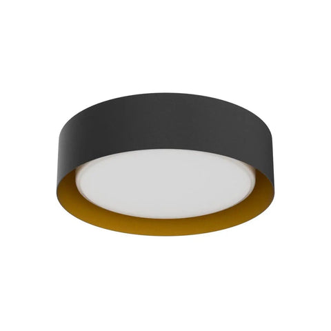 Eighteen Watt Flush Mount LED Ceiling Light, Dimmable Round 13 Inch Fixture, 3000K 4000K 5000K Three Color Temperatures, Black Exterior With Gold Interior, Ideal For Bedroom Hallway Foyer, Easy Install And Dope Vibe.