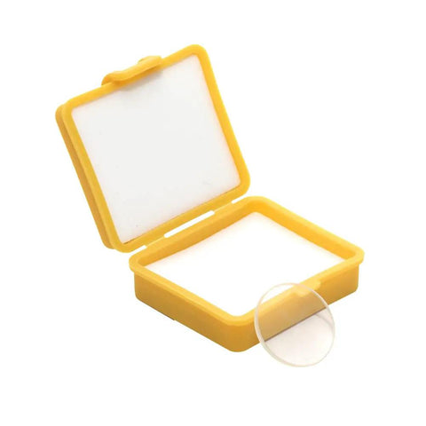 0.1mm Cross Line Reticle Microscope Stage Calibration Slide With 1mm Grid Universal Precision Calibrator in yellow case