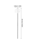 Heavy Duty Tent Stakes Set with Fluorescent Ground Pegs and Dark Cord, steel stake 20.4cm length, 3.8cm top for hard ground