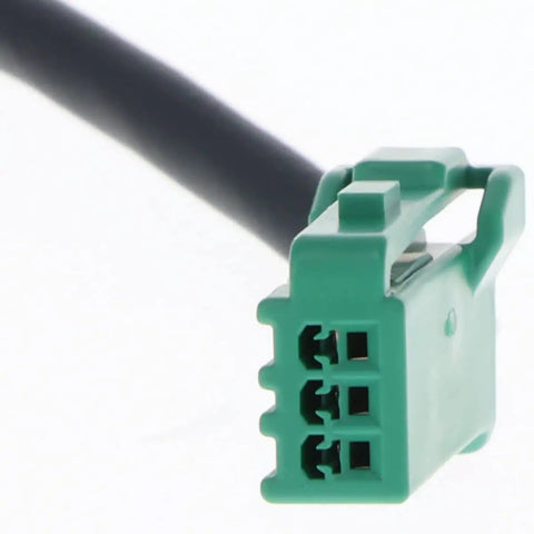 Close-up of green connector on Automatic Transmission Speed Sensor CAS0004 All New 100 Percent OE Quality Replacement For Smooth Shifts