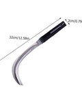 10 Pack Manganese Weeding Sickle Tools With Ergonomic Handles Rustproof Comfortable Grip For Effortless Harvesting And Garden Weeding Durable Tools For Easy Yard Work single sickle image, dimensions 32cm by 2cm.
