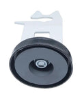 Heavy Duty White Carbon Steel Magnetic Torch Holder For TIG Plasma Cutter With Round Body Design 3.31 Inch Diameter front view
