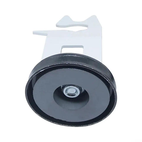 Heavy Duty White Carbon Steel Magnetic Torch Holder For TIG Plasma Cutter With Round Body Design 3.31 Inch Diameter front view
