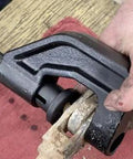 Pro Grade Brake Clevis Pin Press With Spring Loaded Plunger For Auto Centering On The Pin And Easy Cotter Pin Removal in use