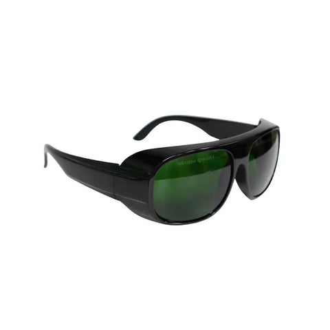 Heavy Duty Laser Safety Glasses For Handheld Fiber Welding With Real Deal OD8 Plus DIN4 Coverage Spanning 900 To 1100 Nm in black.