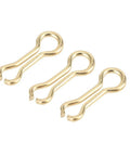Pro Level Steel Alloy Fishing Wire Eyes Sinker Loops With Heavy Duty Screw Leads For Freshwater And Saltwater Anglers That Hold Fast, 3 gold steel loops.