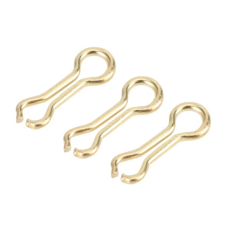 Pro Level Steel Alloy Fishing Wire Eyes Sinker Loops With Heavy Duty Screw Leads For Freshwater And Saltwater Anglers That Hold Fast, 3 gold steel loops.