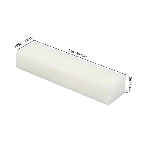 Two Pack White HDPE Plastic Blocks For Machining And Prototyping 2 Inch By 3 Inch By 12 Inch Solid Polyethylene Blocks For Home Improvements DIY Projects Flooring And Engineering