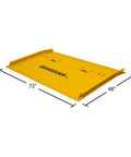 Rugged Steel Dock Board 48X72 Inch 16000 Lb Workhorse Forklift Plate for heavy-duty material handling.