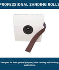 One And A Half Inch By One Hundred Fifty Foot Emery Cloth Sandpaper Shop Roll designed for hand sanding and finishing applications.