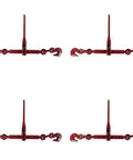 4 Pack Heavy Duty Ratchet Lever Load Binder With Grab Hooks For Three Eighths To One Half Inch Chain 9200 Lbs Working Load Limit