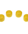 Set of 4 yellow Axle Cap Bearing Cover M143338 for John Deere lawn mower and tractor, gearbox shield.