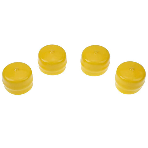 Set of 4 yellow Axle Cap Bearing Cover M143338 for John Deere lawn mower and tractor, gearbox shield.
