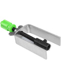 Steering Wheel Removal Kit Heavy Duty Steel Lock Plate Remover Tool, visible with green handle and stainless steel body, universal fit.