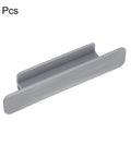 Four Pack Self Adhesive Drawer Handles Grey Plastic Pulls For Cabinets Bathroom Closet Wardrobe Dresser 110mm Long With Smooth Groove Design And Easy No Drill Installation, 4 pcs gray plastic handle