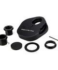 Five-Position Telescope Filter Wheel for 1.25 inch eyepieces with metal adapter, T-2 adapter, lock ring, and 42mm cap on white background
