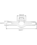 Double End Lug Plate Ring Terminal 3.2mm Soldering Lug For Power Cable And Solid Wire, 6mm Outer, 18mm Length