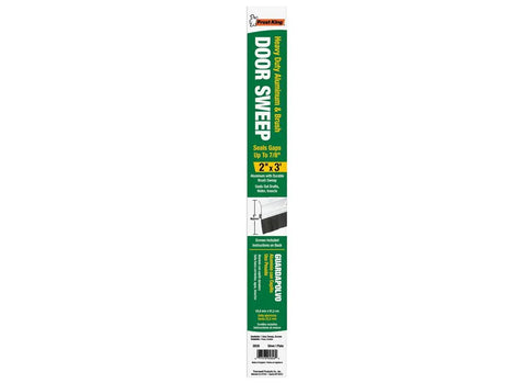 Package of Two By Thirty Six Inch Extra Aluminum And Brush Door Sweep Silver Finish For Draft Busting Energy Saving Door Seal Heavy Duty