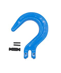 4 Pack One Half Inch Grade 100 Clevis Foundry Hooks Set for Towing and Rigging, Alloy Steel With Sky Blue Painted Finish, WLL 15000 Lbs