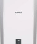 Heavy Duty Tankless Water Heater Indoor Outdoor Propane Natural Gas Compatible front view with digital control panel.