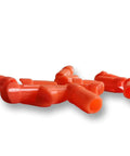 Half Moon Arrow Nocks 50 Pack Plastic Crossbow Nocks For 7.6mm ID Bolts Orange Replacement Tips For Target Practice And Hunting
