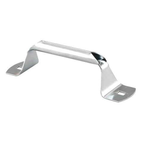 Bottom Lift Handle With Zinc Plated Galvanized Steel And Six Inch Roll Grip Six And One Quarter Inch Mounting Hole Centers Mounts Vertically Or Horizontally Includes Pancake Carriage Bolts And Nuts Two Pack