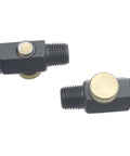 Two Pack Brass Inline Air Flow Regulator Adjustable One Quarter Inch NPT Male and Female Valves for Air Compressors