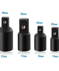 Pro Grade Power Drill Socket Adapters And Reducers Set, Impact Grade, 4 Piece, 1/4, 3/8 And 1/2 Inch Drives, Side View
