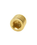 Five Pack One Quarter Inch NPT Male Pipe Plugs With Internal Hex Countersunk Heads Brass Plumbing Fittings Anti Corrosion Rust Resistant Heavy Duty Leak Proof Seal Set 1/4 in brass plug
