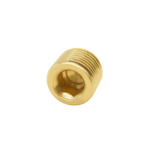 Five Pack One Quarter Inch NPT Male Pipe Plugs With Internal Hex Countersunk Heads Brass Plumbing Fittings Anti Corrosion Rust Resistant Heavy Duty Leak Proof Seal Set 1/4 in brass plug