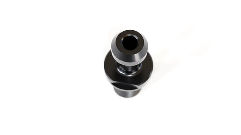 Top view of Cat50 Style C Pull Stud Retention Knob With Coolant Hole for Heavy Duty Machining, hardened alloy steel.