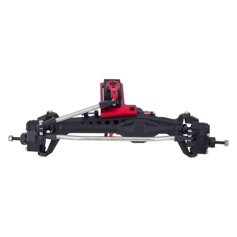 Beefed Up Aluminum Front Axle Servo Mount For 1/10 RC Crawler Cars, Low Center Of Gravity Behind The Axle, CNC Machined Silver Anodized Upgrade For Capra F9 DIY LCG Chassis