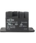 12V DC General Purpose Power Relay 30A 250VAC Rating, Single Pole Normally Open, AgSnO Contact Material, Black Housing