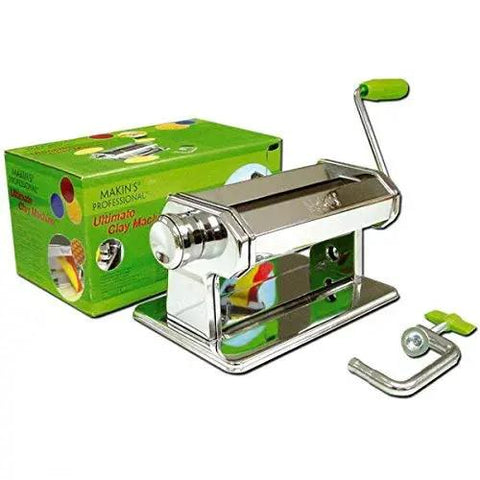 Pro Grade Ultimate Clay Machine For Polymer Clay Crafters, Stainless Steel, Includes Table Clamp and Handle, 7-inch Wide Path