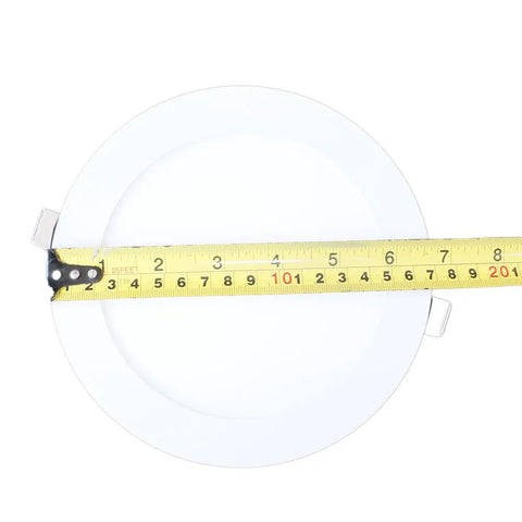 LED Recessed Panel Light 6 Inch 12W Ultra Thin Round With Driver Non Dimmable 6000K Super Bright Cool White 85-265V