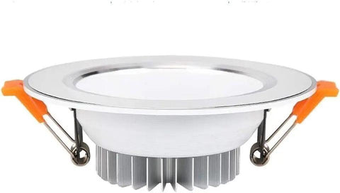 WKNHHL Recessed Lighting Housing Trim Kits Round Led Downlight Recessed for Ceiling Household Decor Embedded Integrated Spotlight, side view.