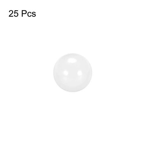 Ceramic bearing ball, 6mm zirconia, white, close-up view