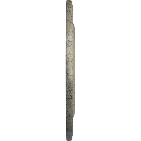 Side view of Epic Ceiling Medallion 26.5 Inch Outer Diameter, 3.63 Inch Inner Hole, 1.5 Inch Projection, hand painted with Castle Stone Crackle finish.