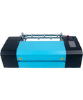 Top Shelf Automatic Honeycomb Paper Cutter With Smart Touchscreen And Foot Pedal For Smooth Bubble Wrap Cushioning, heavy duty design, bright blue color.